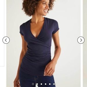 Brand New Boden Blue Wrap Top